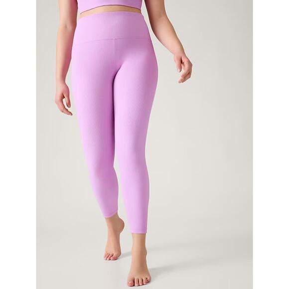 Athleta Gap Elation Rib Ribbed Tight Legging XXS Pink EUC $99 - Picture 1 of 10